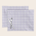 Gingham Check Pattern in Pastel Lavender Purple Placemat Gallery Image 1