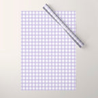 Gingham Check Pattern in Pastel Lavender Purple Wrapping Paper Gallery Image 1