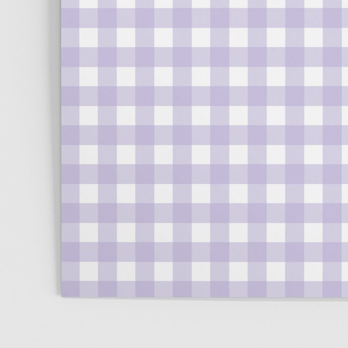 Gingham Check Pattern in Pastel Lavender Purple Poster Gallery Image 3