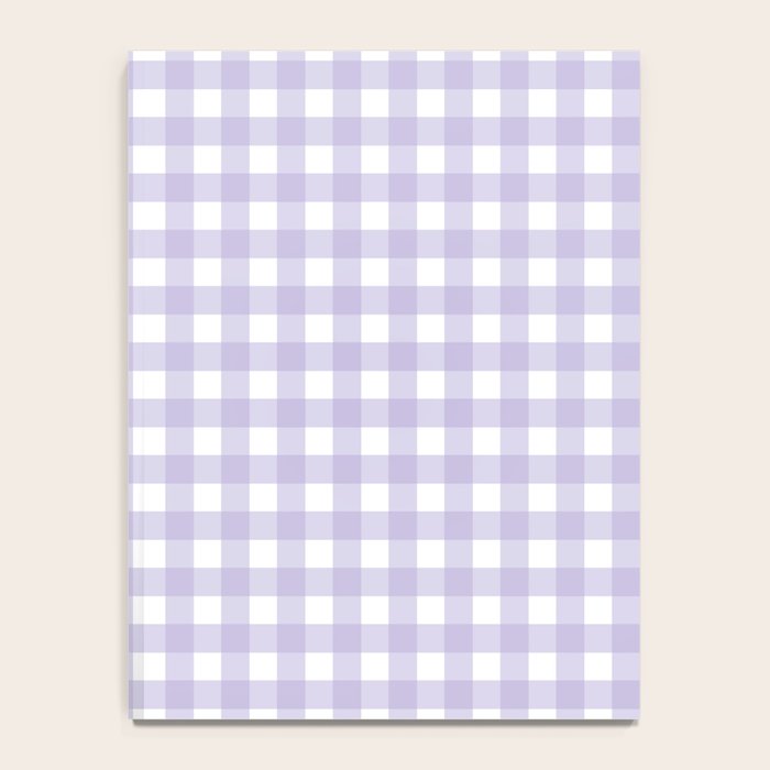 Gingham Check Pattern in Pastel Lavender Purple Notebook Gallery Image 4