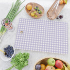 Gingham Check Pattern in Pastel Lavender Purple Cutting Board Gallery Image 2
