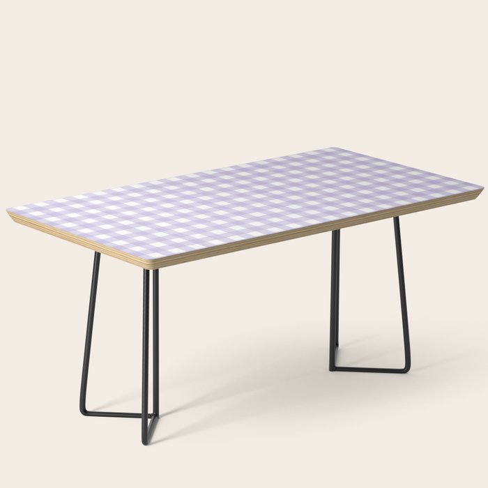 Gingham Check Pattern in Pastel Lavender Purple Coffee Table Gallery Image 1