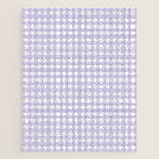 Gingham Check Pattern in Pastel Lavender Purple Jigsaw Puzzle Gallery Image 1