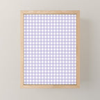 Gingham Check Pattern in Pastel Lavender Purple Mini Art Print Gallery Image 1