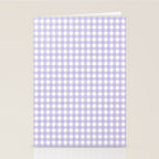 Gingham Check Pattern in Pastel Lavender Purple Stationery Card Gallery Image 2