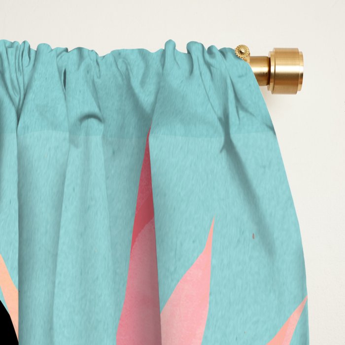 Minimal Abstract Art Tropical Garden 3 Window Curtain Gallery Image 2