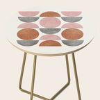 Pink brown retro scandinavian pattern Side Table Gallery Image 2