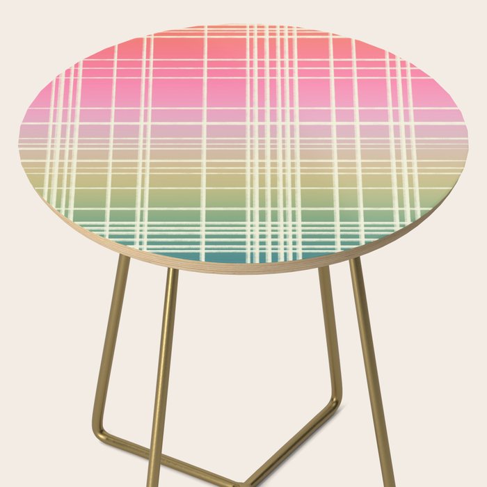 Rainbow Core Plaid Side Table Gallery Image 2