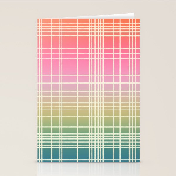 Rainbow Core Plaid Stationery Card Gallery Image 2