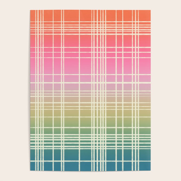 Rainbow Core Plaid Poster Gallery Image 4