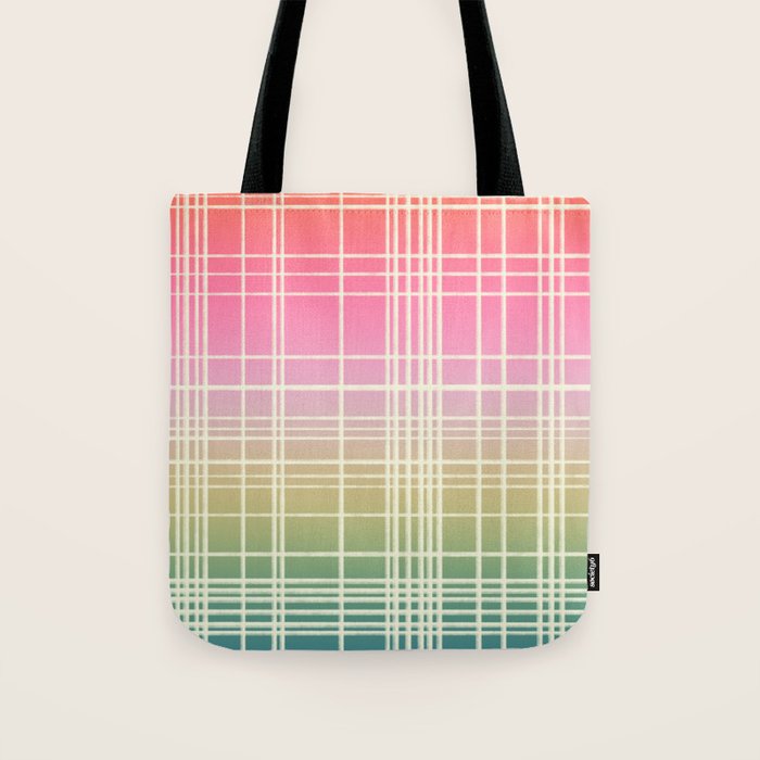 Rainbow Core Plaid Tote Bag Gallery Image 1