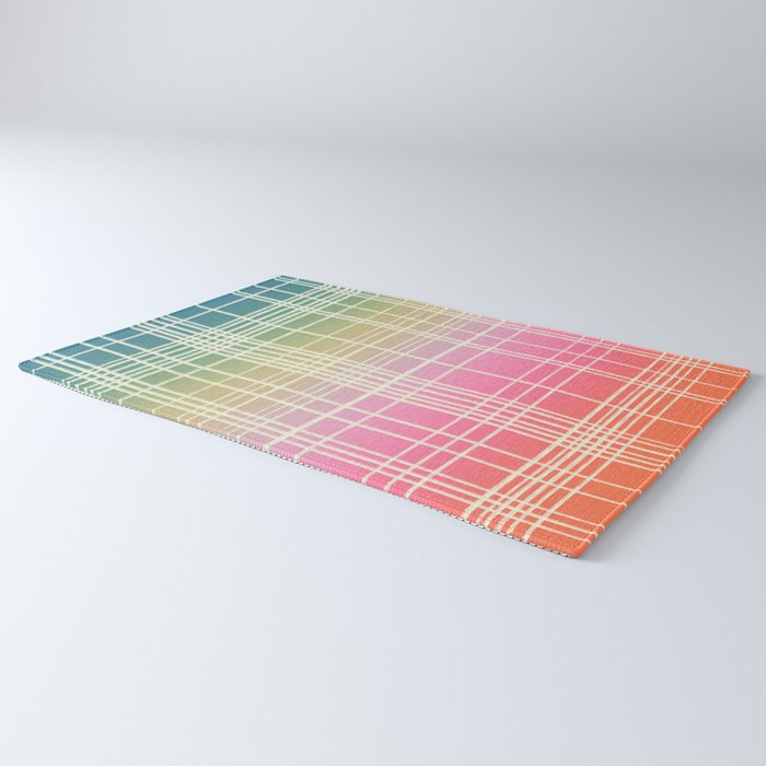 Rainbow Core Plaid Rug Gallery Image 3