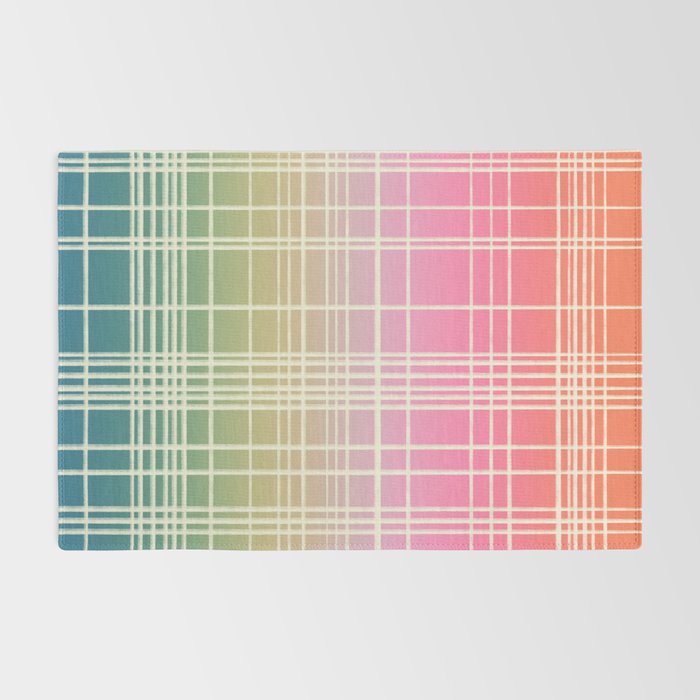Rainbow Core Plaid Rug Gallery Image 2