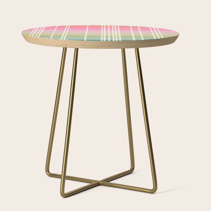 Rainbow Core Plaid Side Table Gallery Image 1