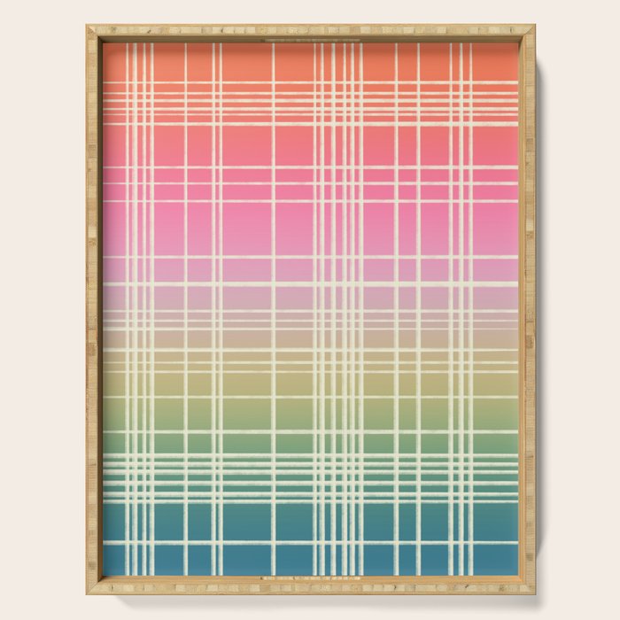 Rainbow Core Plaid Serving Tray Gallery Image 1