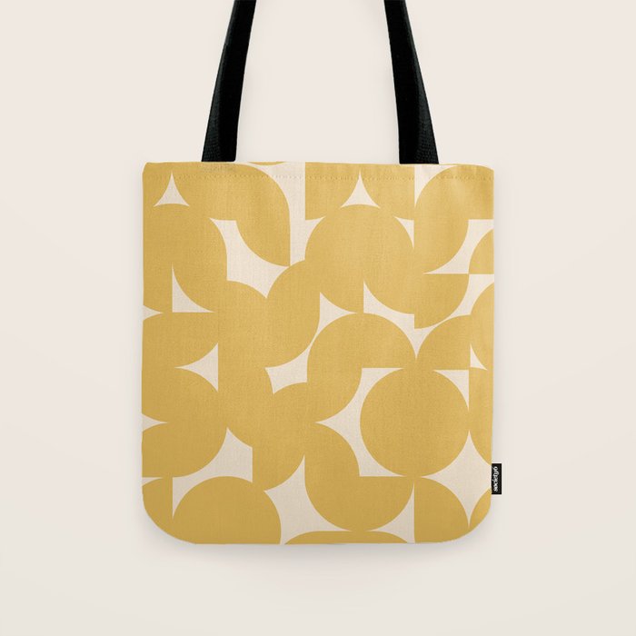 Contemporary Geometric Shapes - Orange Tote Bag Gallery Image 1