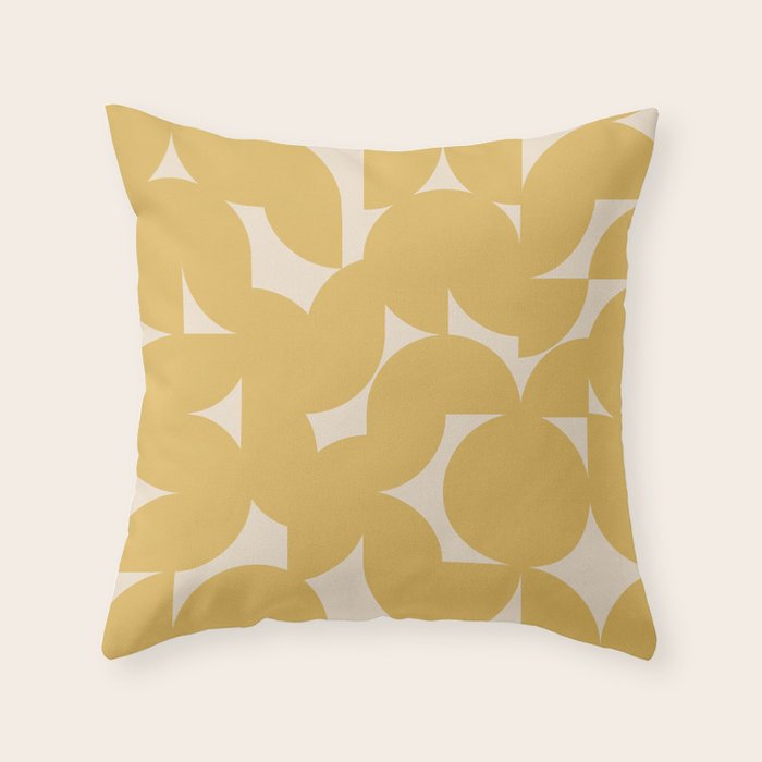 Contemporary Geometric Shapes - Orange Throw Pillow Gallery Image 6
