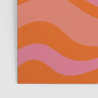 Modern Retro Liquid Swirl Abstract Pattern Square Thulian Pink Pumpkin Orange Poster Gallery Image 3