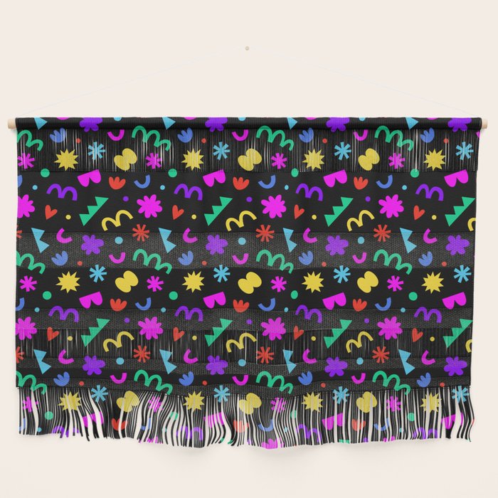 Fun colorful abstract organic shape art pattern Wall Hanging Gallery Image 1