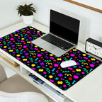 Fun colorful abstract organic shape art pattern Desk Mat Gallery Image 2