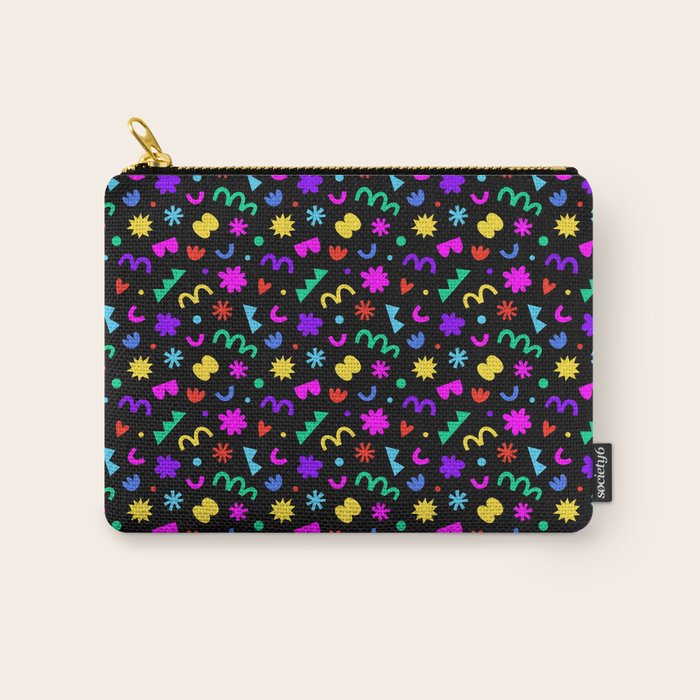 Fun colorful abstract organic shape art pattern Carry All Pouch Gallery Image 1