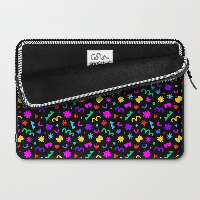 Fun colorful abstract organic shape art pattern Laptop Sleeve Gallery Image 2