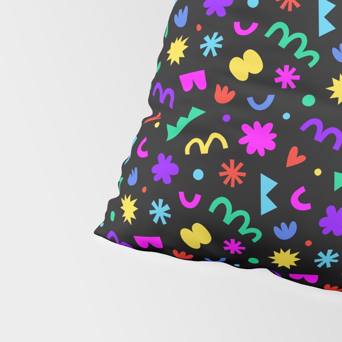 Fun colorful abstract organic shape art pattern Pillow Sham Gallery Image 4