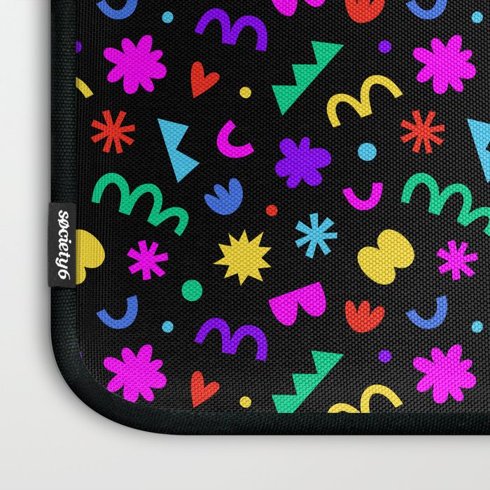 Fun colorful abstract organic shape art pattern Laptop Sleeve Gallery Image 3