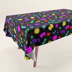 Fun colorful abstract organic shape art pattern Tablecloth Gallery Image 1