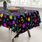 Fun colorful abstract organic shape art pattern Tablecloth Gallery Image 3