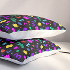 Fun colorful abstract organic shape art pattern Pillow Sham Gallery Image 3