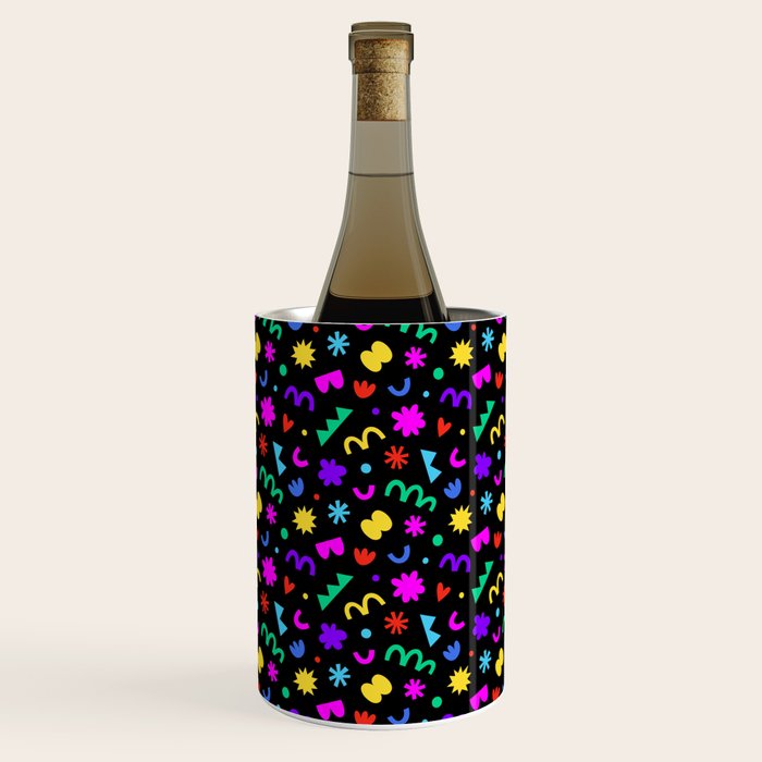 Fun colorful abstract organic shape art pattern Wine Chiller Gallery Image 1