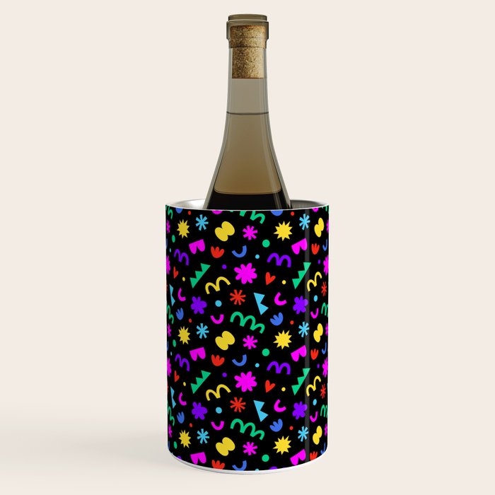 Fun colorful abstract organic shape art pattern Wine Chiller Gallery Image 3