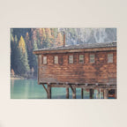 Autumn Serenity at Lake Braies Dolomites Italy Travel Photography Welcome Mat Gallery Image 1