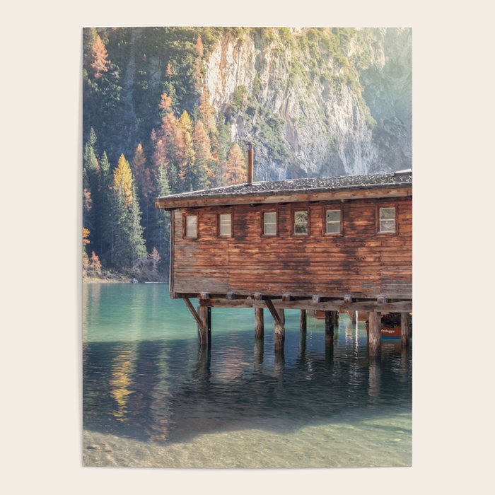 Autumn Serenity at Lake Braies Dolomites Italy Travel Photography Poster Gallery Image 4