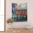 Autumn Serenity at Lake Braies Dolomites Italy Travel Photography Wall Tapestry Gallery Image 2