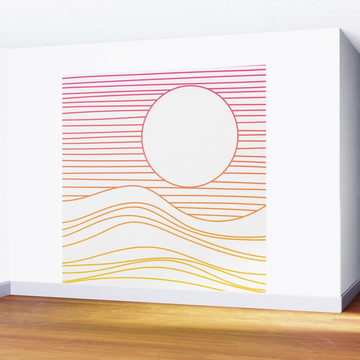 Retro Landscape 04A Wall Mural Gallery Image 2