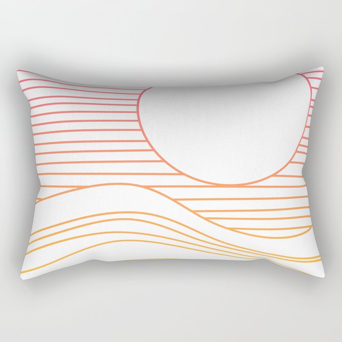 Retro Landscape 04A Rectangular Pillow Gallery Image 2