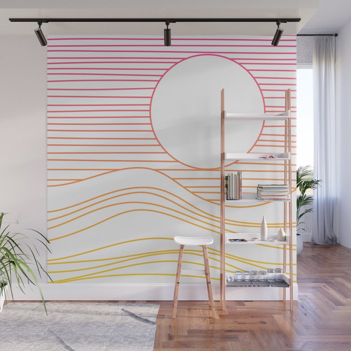 Retro Landscape 04A Wall Mural Gallery Image 1