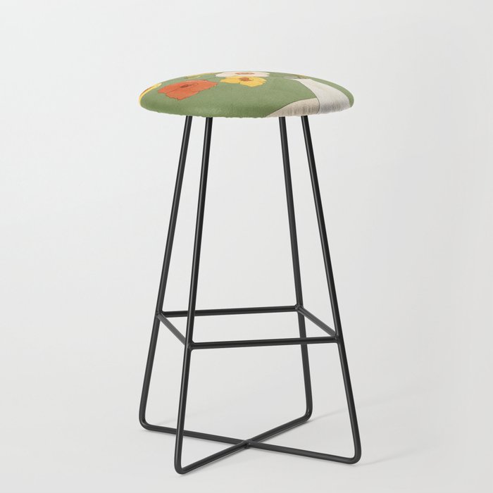 Field Wildflowers Verde Stool Gallery Image 1