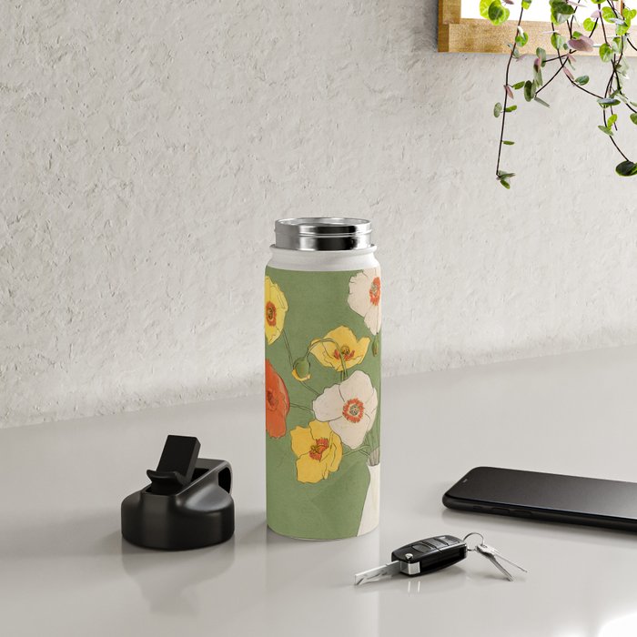 Field Wildflowers Verde Water Bottle Gallery Image 4