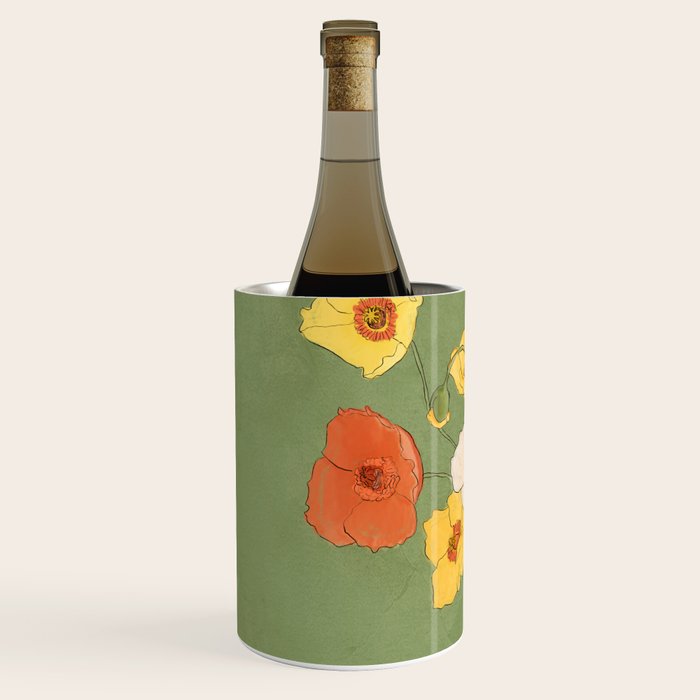 Field Wildflowers Verde Wine Chiller Gallery Image 2