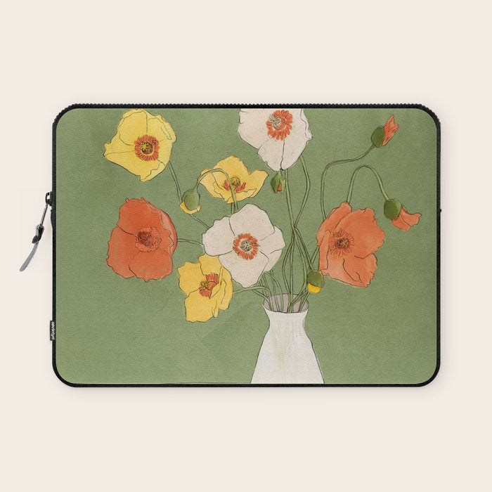 Field Wildflowers Verde Laptop Sleeve Gallery Image 1