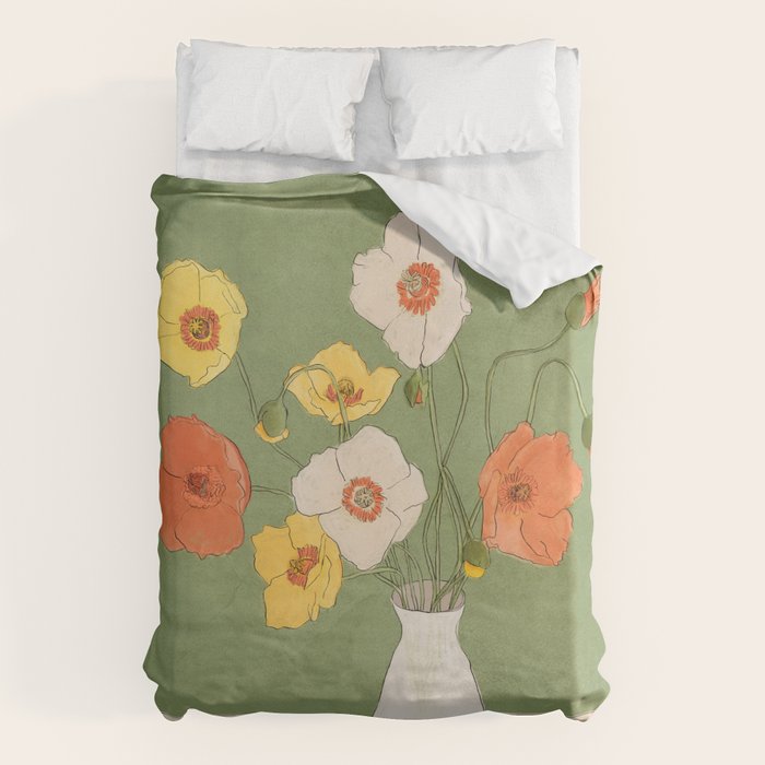 Field Wildflowers Verde Duvet Cover Gallery Image 1