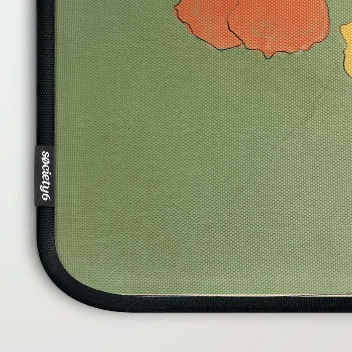 Field Wildflowers Verde Laptop Sleeve Gallery Image 3