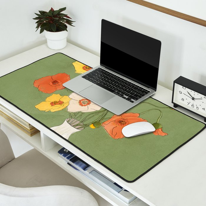 Field Wildflowers Verde Desk Mat Gallery Image 2