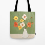 Field Wildflowers Verde Tote Bag Gallery Image 1