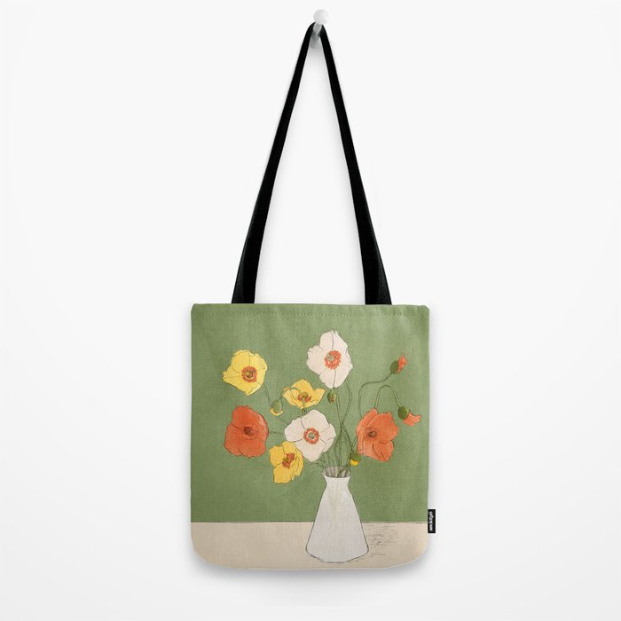 Field Wildflowers Verde Tote Bag Gallery Image 2