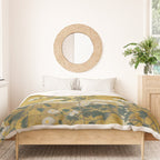 Red and White Chrysanthemums Vintage Japanese Gold Leaf Screen Duvet Cover Gallery Image 3