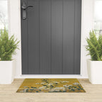 Red and White Chrysanthemums Vintage Japanese Gold Leaf Screen Welcome Mat Gallery Image 3